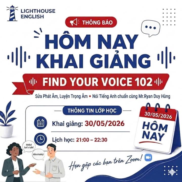 Lớp học Lộ trình Find Your Voice miễn phí cho cộng đồng chúng ta tối nay