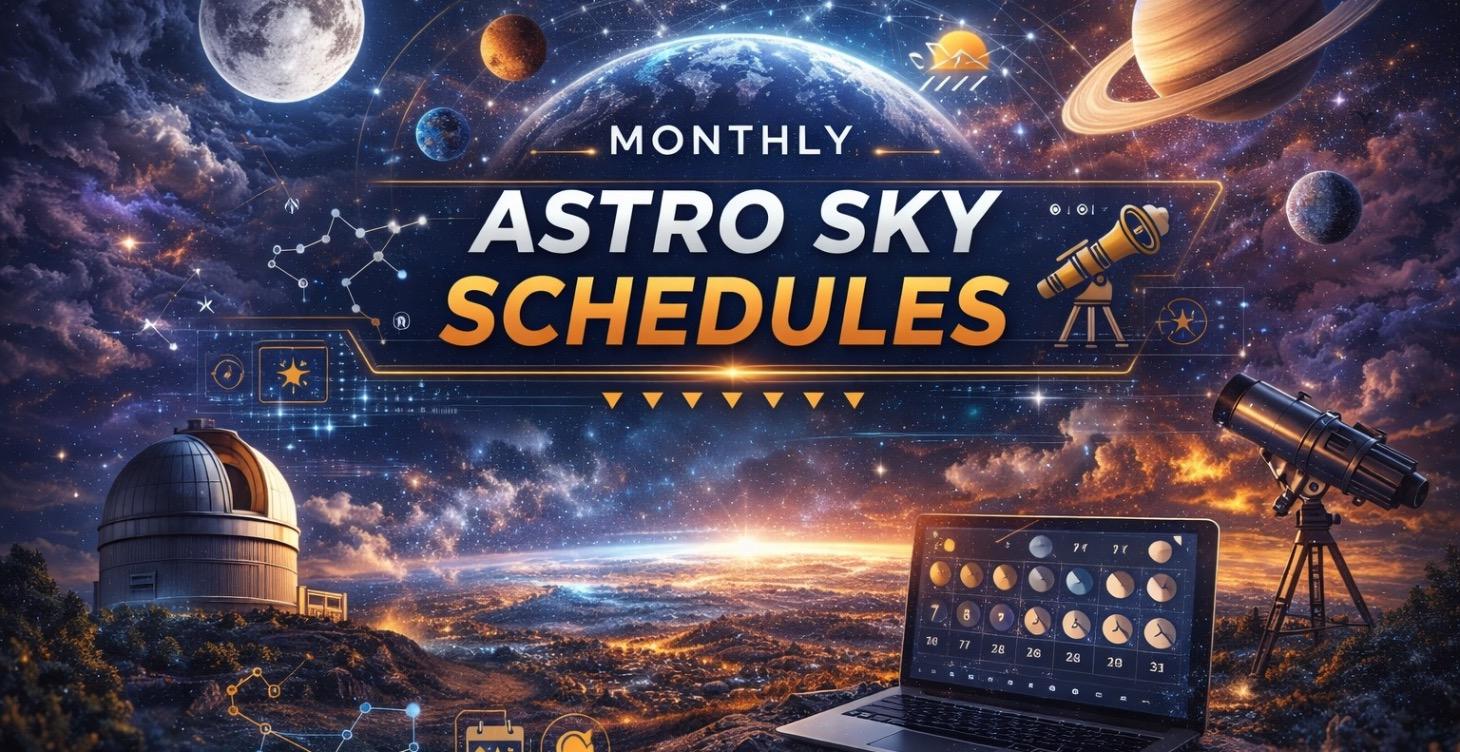 Monthly Astro Sky Schedules