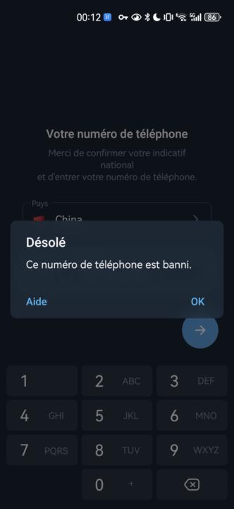Banni de Telegram