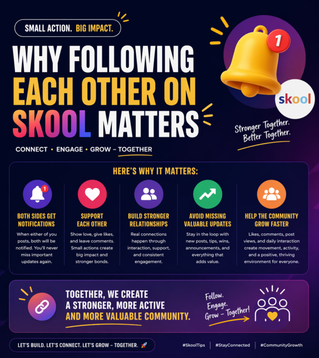 Why Following Each Other on Skool Matters.