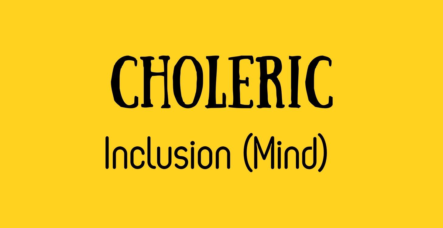 CHOLERIC Inclusion (Mind)