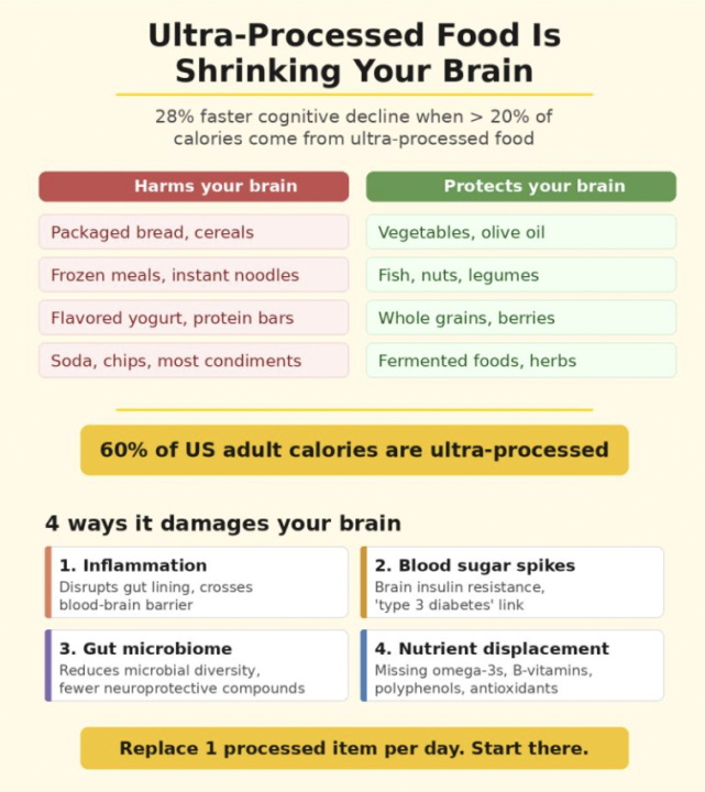Ultra-processed food and your brain