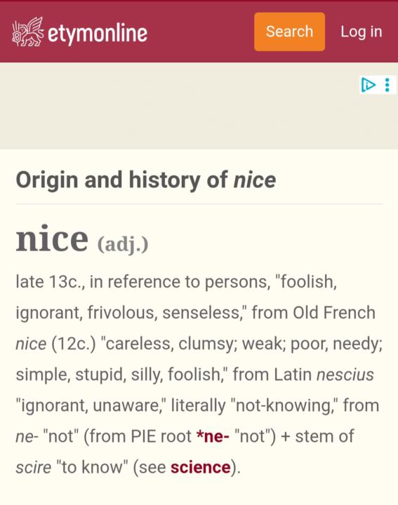 Not striving to be "Nice"