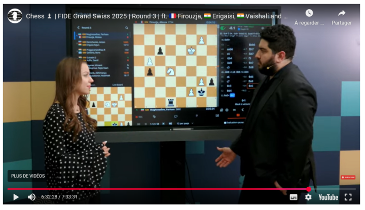 Parham qui analyse sa partie en utilisant lichess