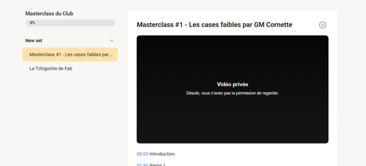 Problème lecture Masterclass