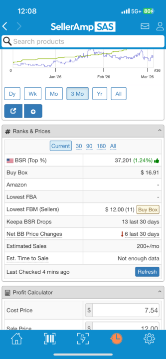 Hey y’all! Quick question.. I’m almost to the point of listing my very first product as a FBM seller, to determine my sale price, should I be looking at the buy box at the very top that reads $16.91 or the lowest FBM buy box that reads $12.00?  
