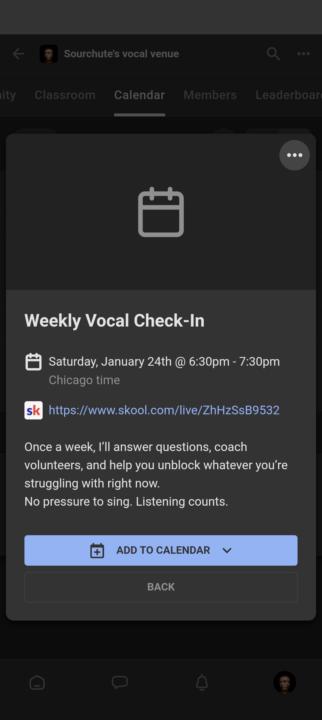 Weekly Vocal Check-In