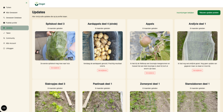Oogst updates