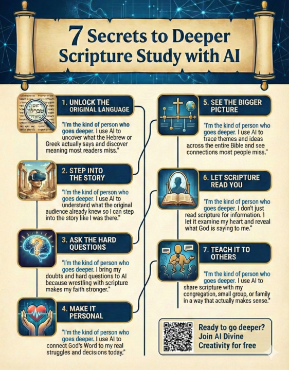 First mockup of 7 Secrets to Scripture Study with AI Lead Magnet