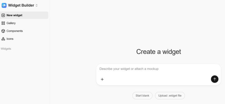 chatGPT Widget Builder