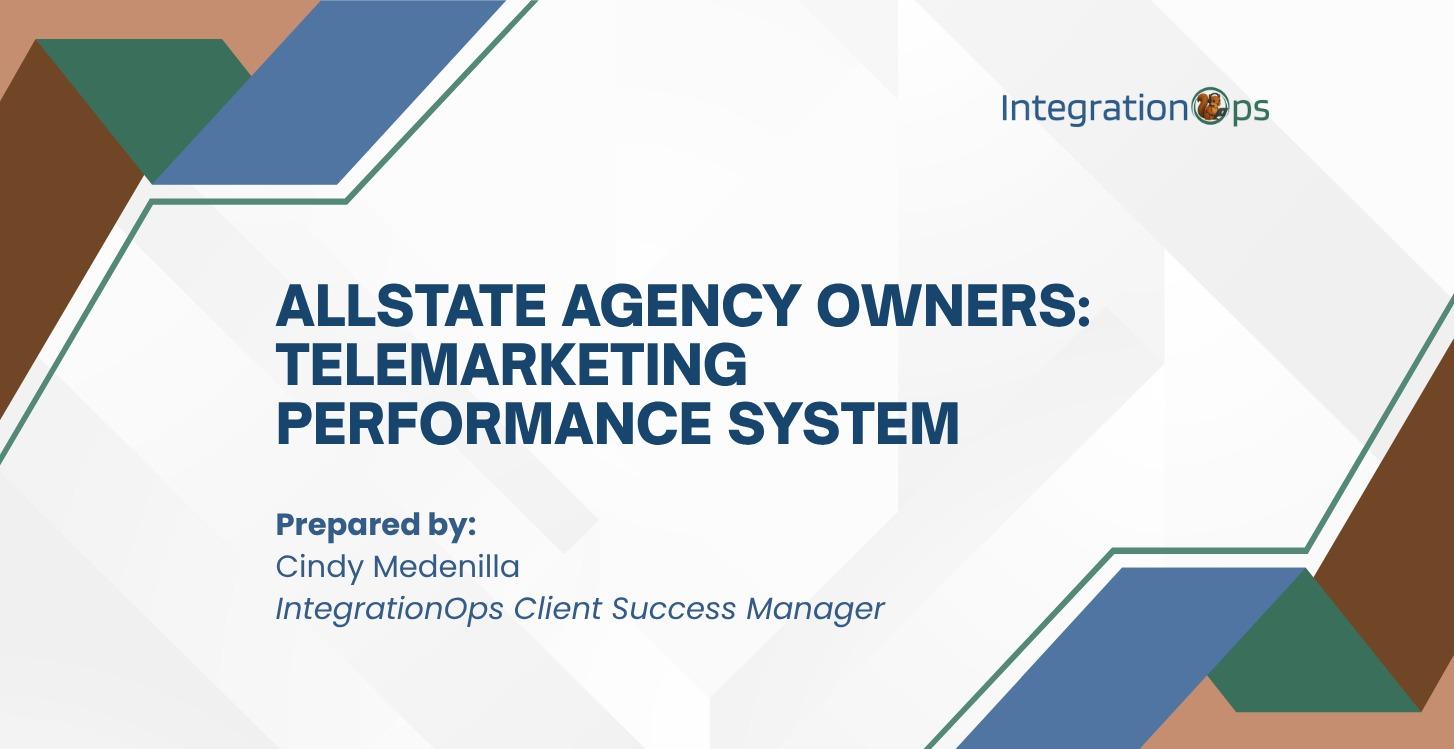 Allstate Agency Owners: Telemarketing Performance