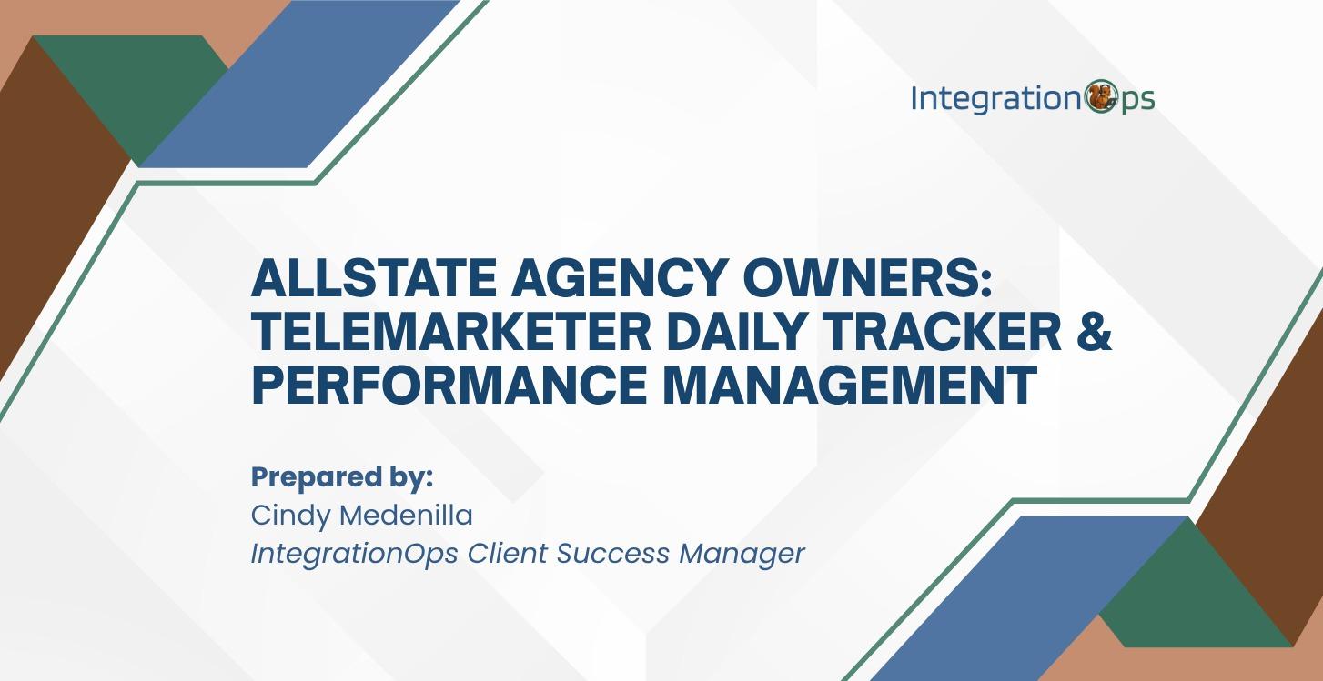 AllState Agency Owners: Telemarketer Tracker +
