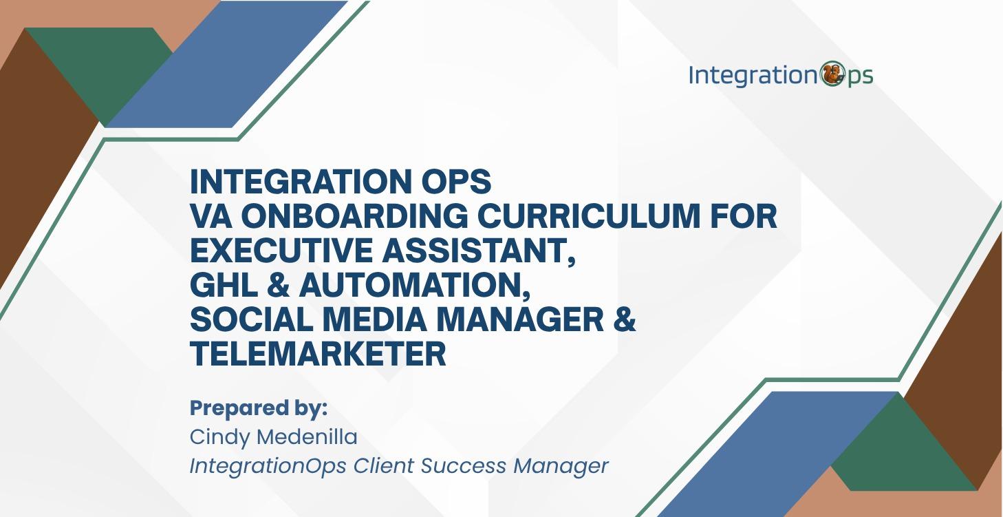 IOS VA Onboarding Curriculum