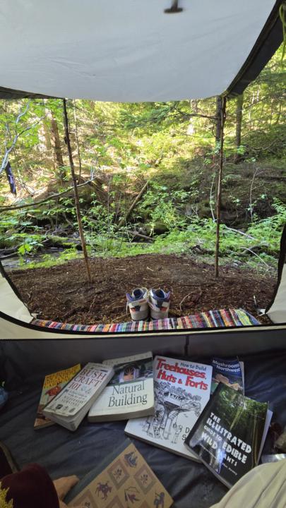 Reading about nature while in nature