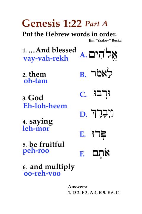 Hebrew Reading - Genesis