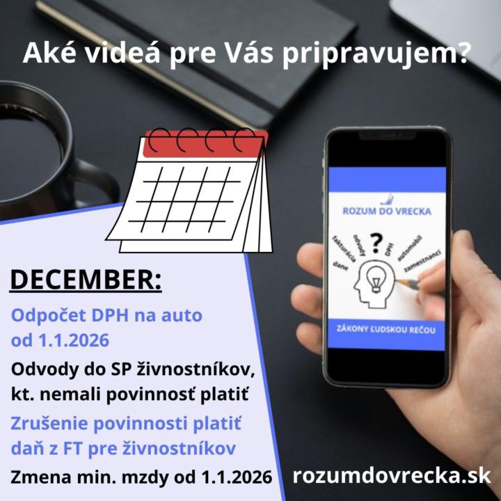 NOVÉ VIDEÁ V DECEMBRI