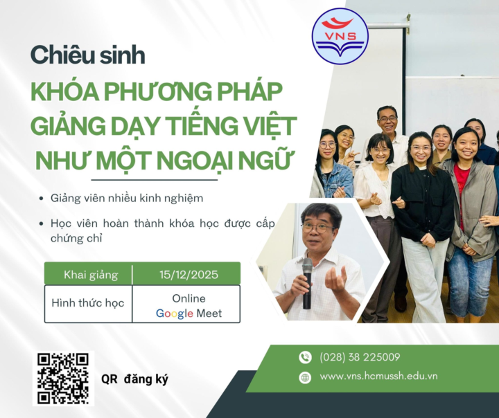 THÔNG BÁO KẾT NỐI - Khóa bồi dưỡng “Phương pháp giảng dạy tiếng Việt như một ngoại ngữ”