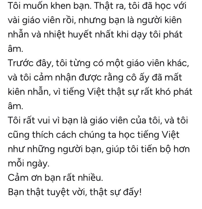 Feedback đầu tiên của học viên