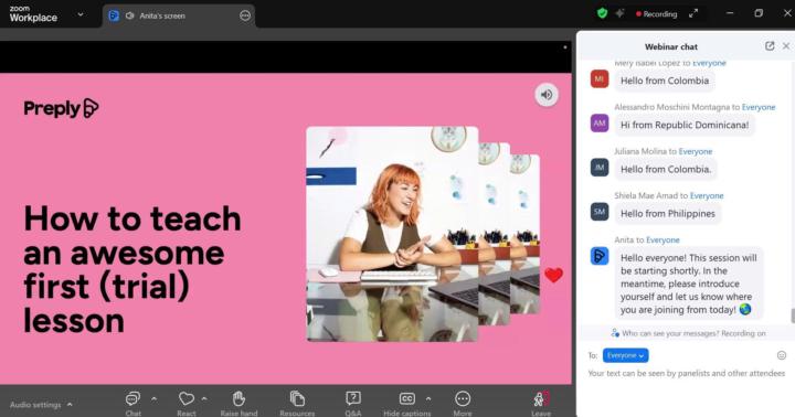 Nội dung webinar của Preply