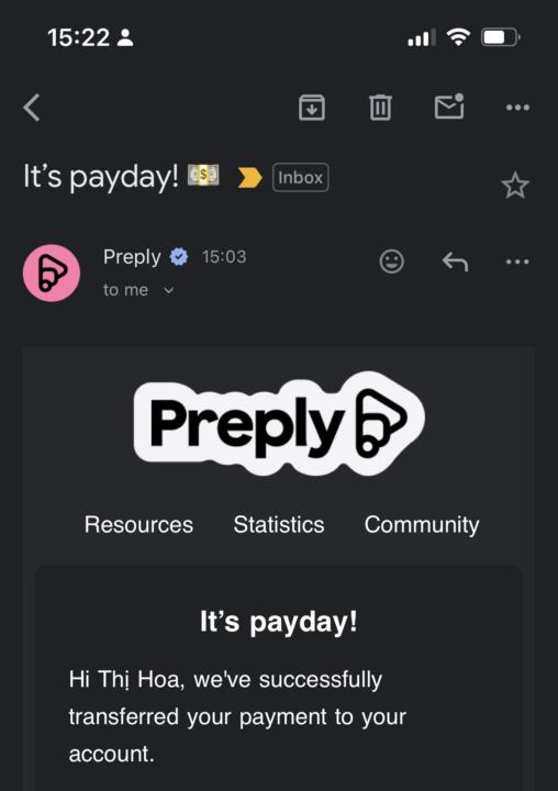 It's payday!