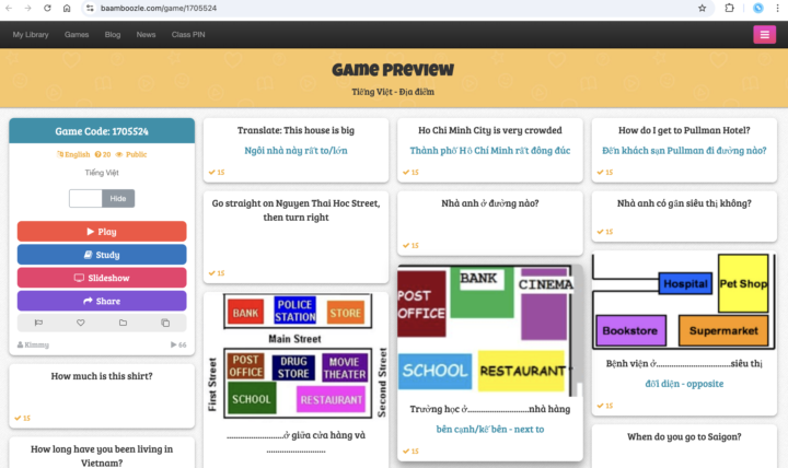 "Ứng Dụng Bamboozle Trong Giảng Dạy Tiếng Anh và Tiếng Việt"