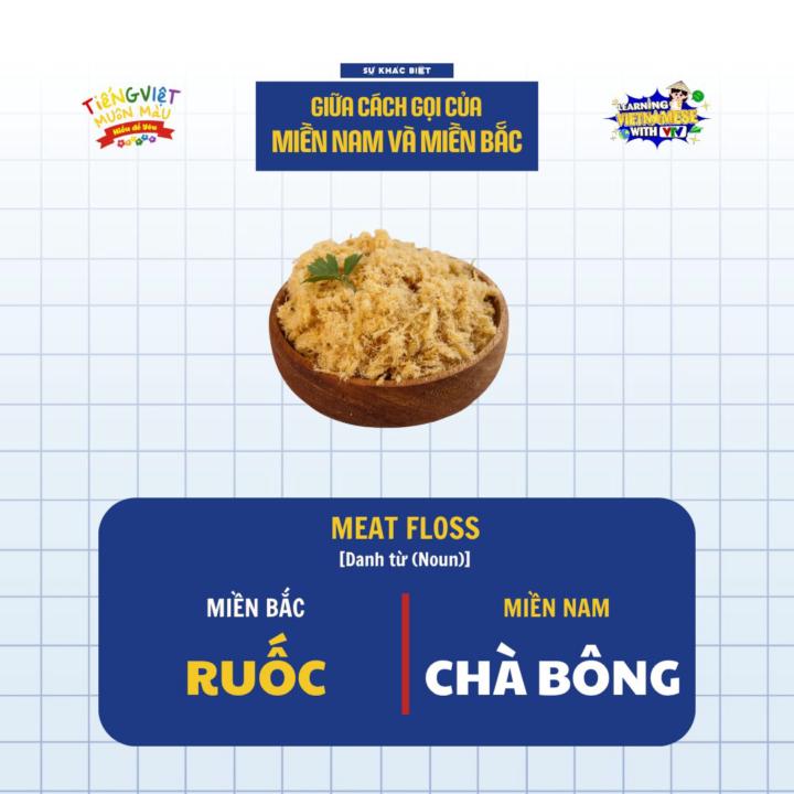 📌 Sự khác biệt trong cách gọi giữa miền Bắc và miền Nam.