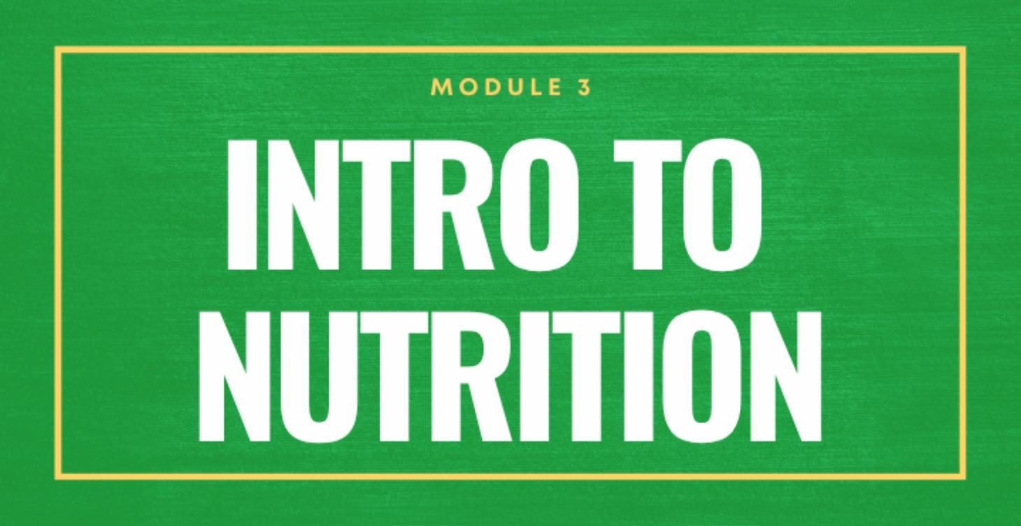 Introduction to Nutrition