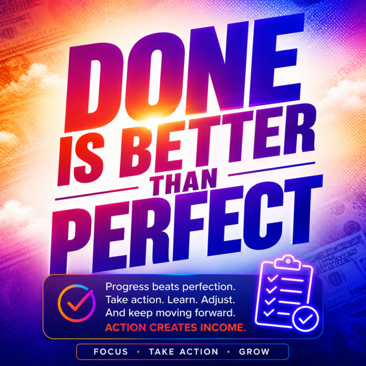 Done Is Better Than Perfect 👌 