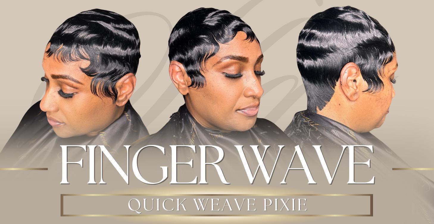 Natural Finger Waves Pixie Quick Weave