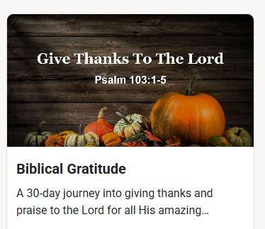 Biblical Gratitude