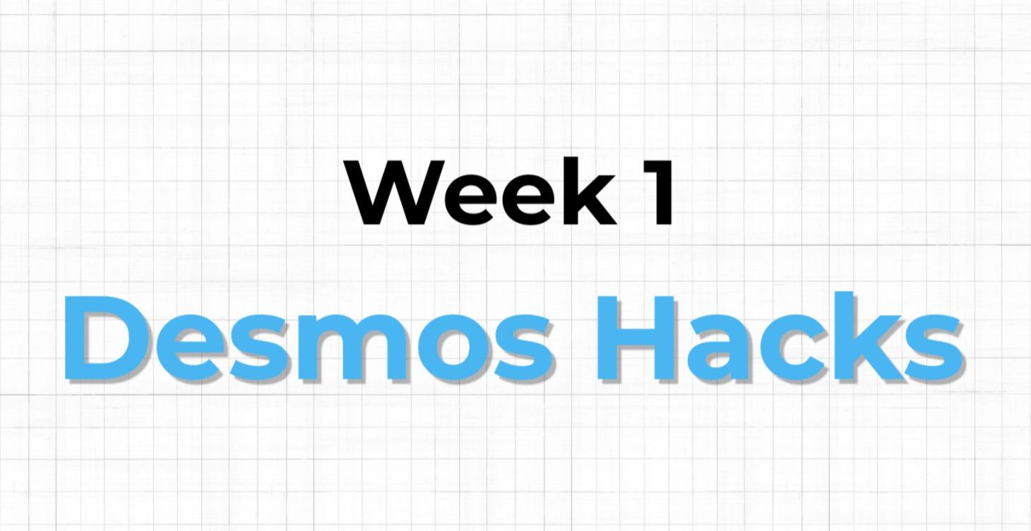 Week 1: Master Desmos Hacks