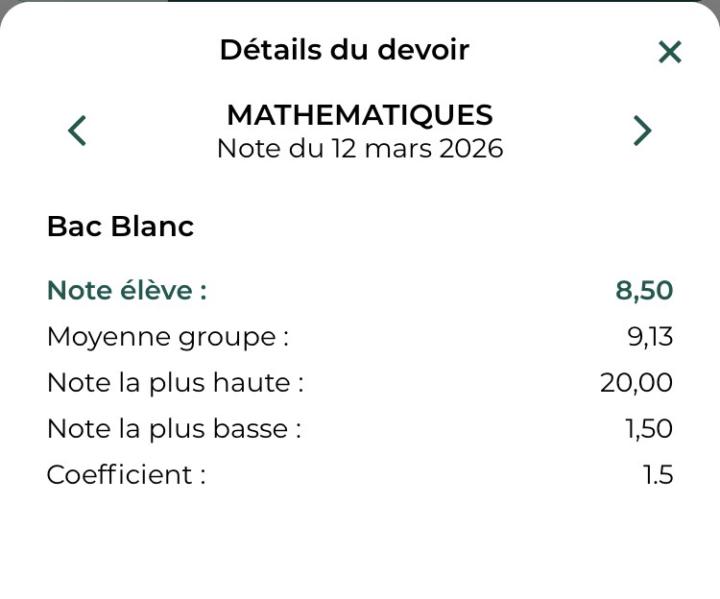 Bac blanc de maths