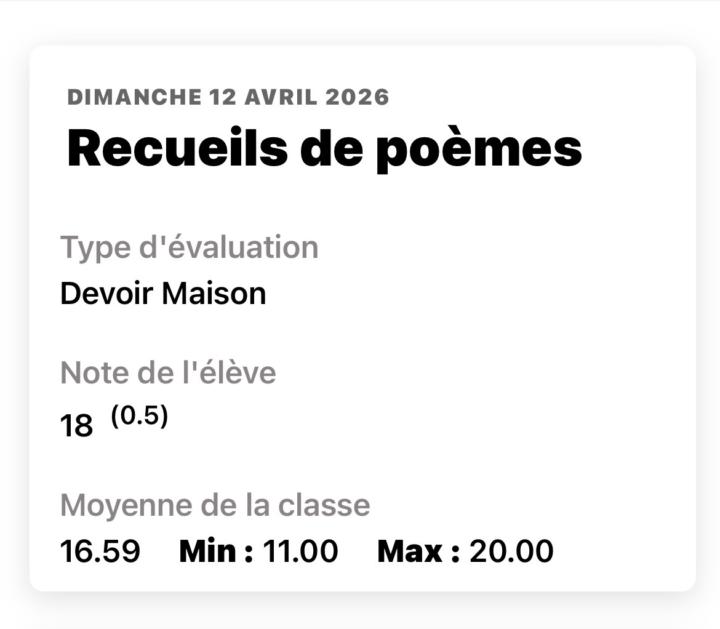 Ma note de fr