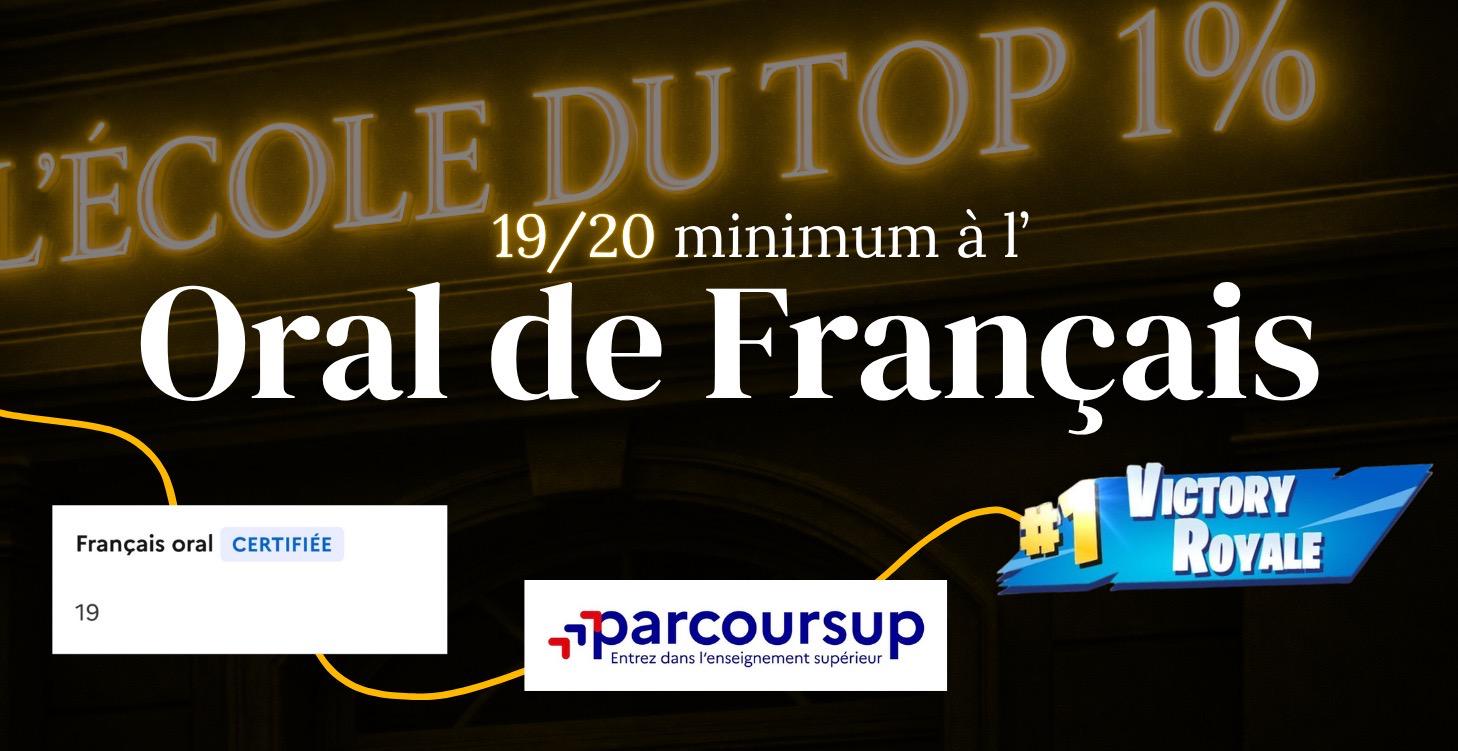 19/20 à L’Oral de Français 🚀(ça arrive)