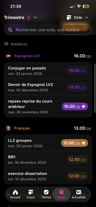 Depuis que j’ai appliqué les conseils j’ai que des bonnes notes les mauvaises notes sont celles d’avant quand je n’appliquais pas les méthodes et c’est vraiment trop bien donc merci beaucoup Clement vraiment !