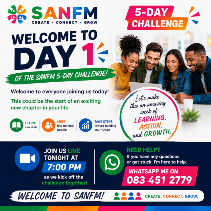 🎉 WELCOME TO DAY 1 OF THE SANFM 5-DAY CHALLENGE! 🚀