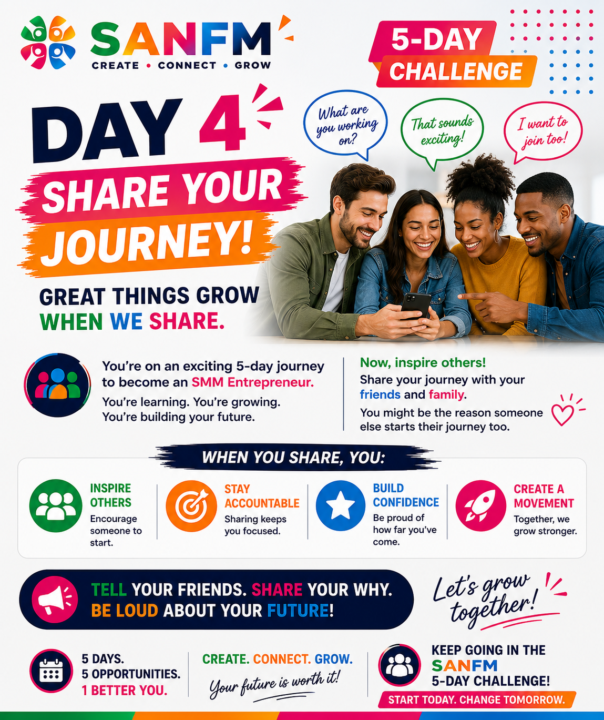 🎉 DAY 4 – SHARE YOUR JOURNEY!