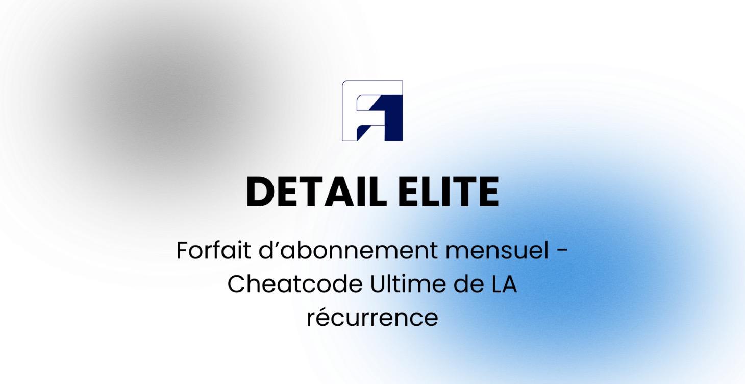 Forfait d'abonnement mensuel pour tes clients