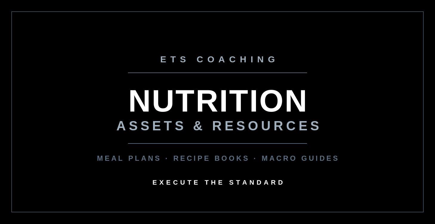 PREMIUM Nutrition Assets & Resources