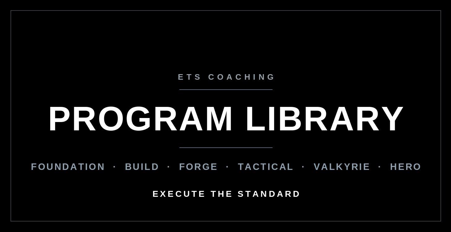 ETS Program Library