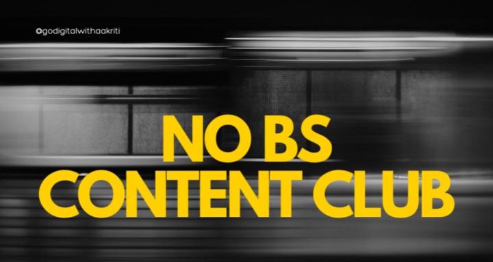 NO BS Content Club