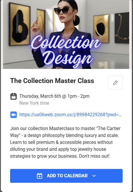 You're Invited - "The Collection" Master Class