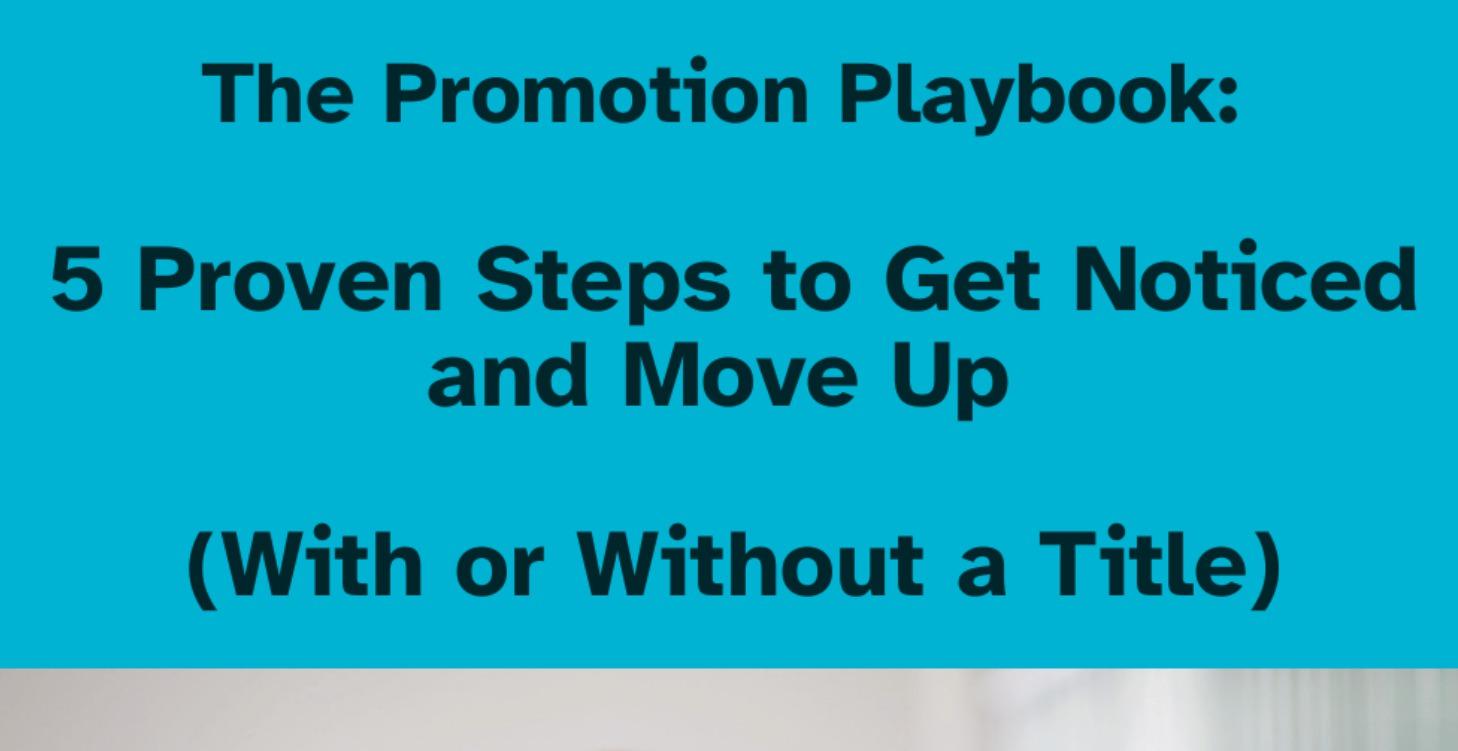 The Promotion Playbook - Free Resource