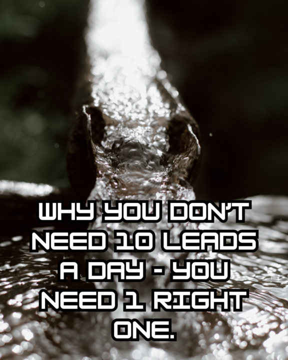 Why You Don’t Need 10 Leads a Day - You Need 1 Right One