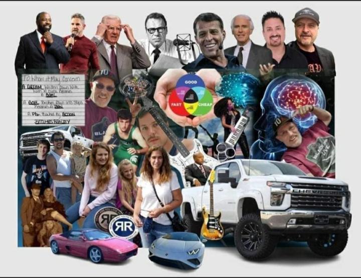 a past vision board    used powerpoint    