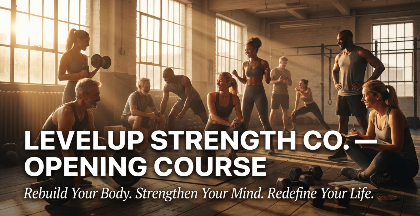 🏋️‍♂️ LEVELUP STRENGTH CO. — OPENING COURSE!!!!