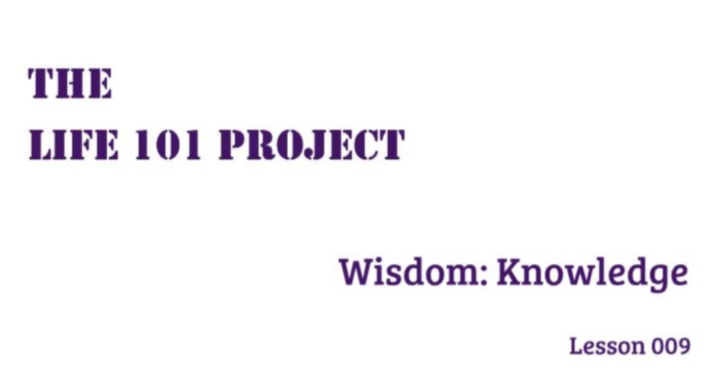 Wisdom: Knowledge