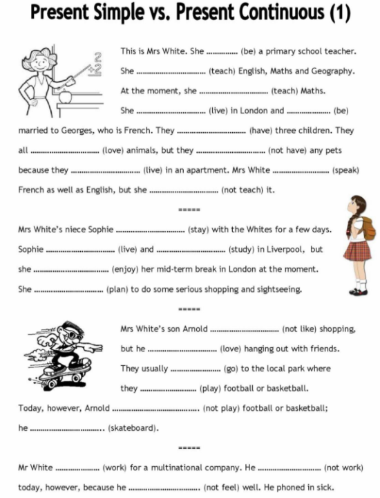 Present Simple Vs Present continuous