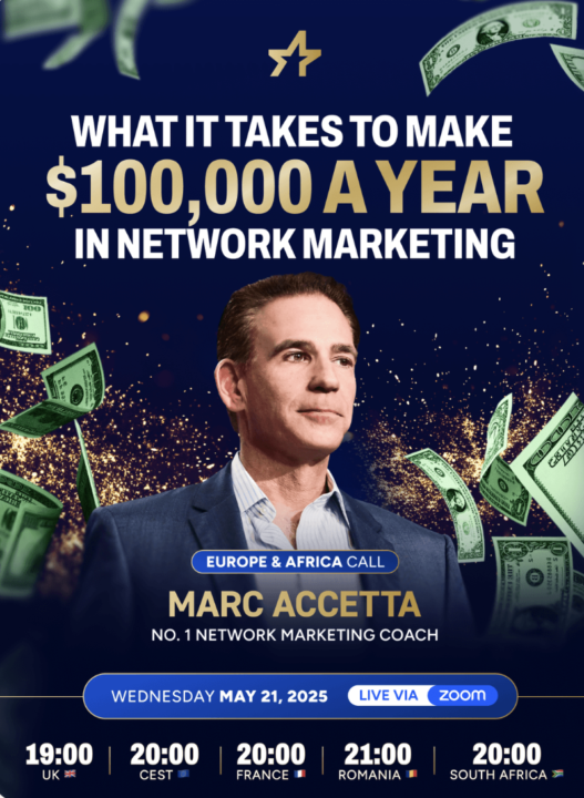 Prochain webinaire de Marc Accetta #1 trainer MLM
