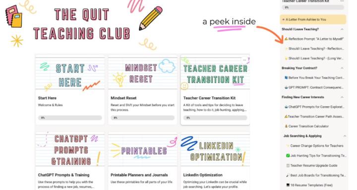 The Quit Teaching Club